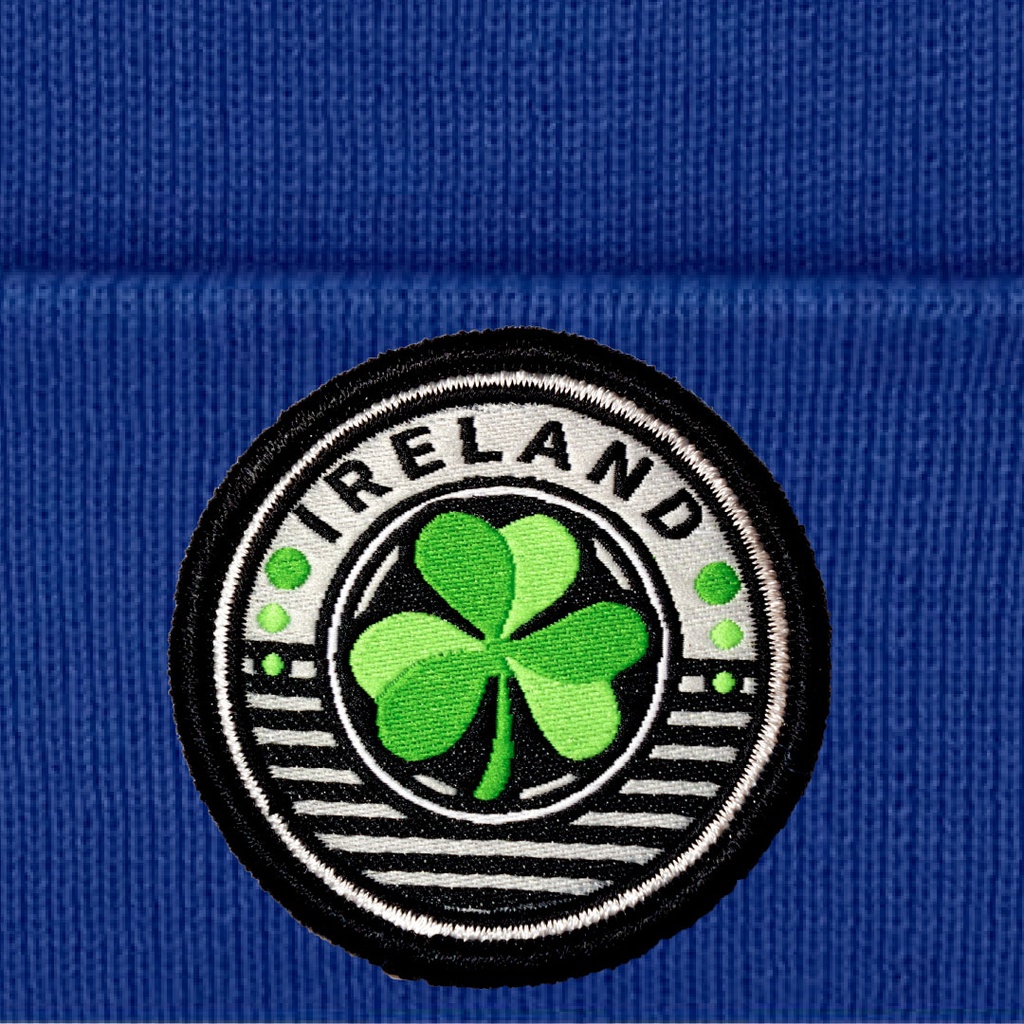 Ireland Circle Shamrock Organic Cotton Beanie