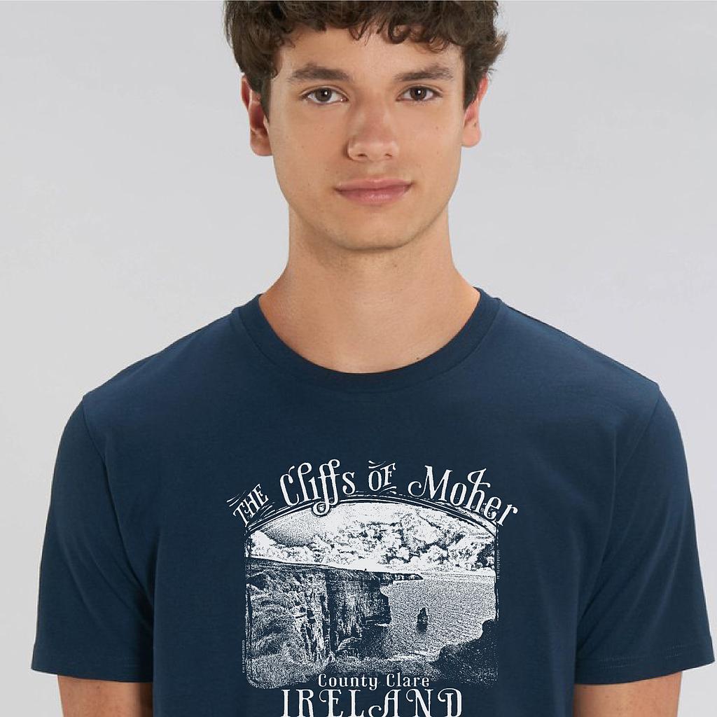 Monochrome Moher Cliffs Organic Unisex T-Shirt