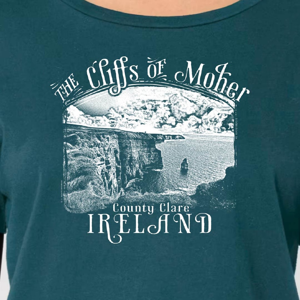 Monochrome Moher Cliffs Organic Women's T-Shirt
