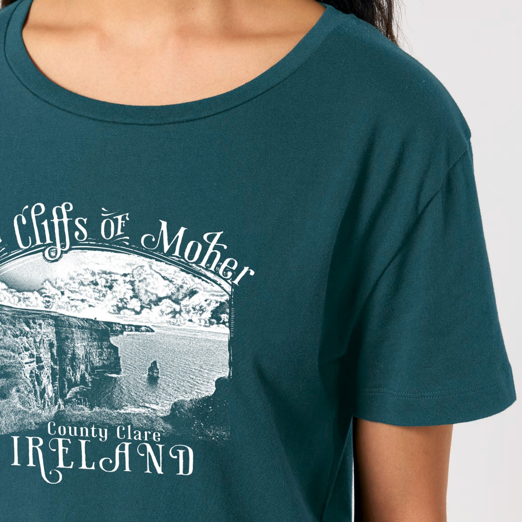 Monochrome Moher Cliffs Organic Women's T-Shirt