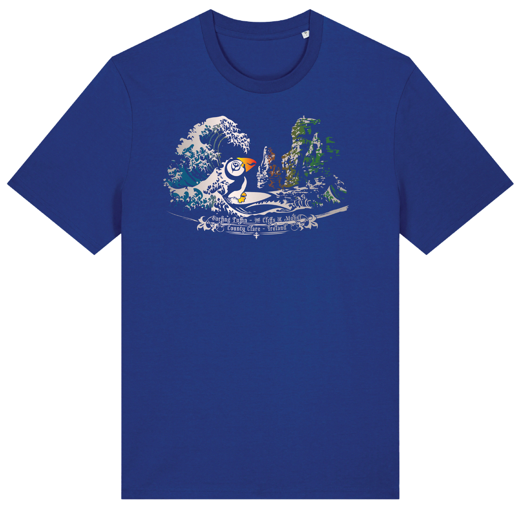 Surfing Puffin Organic Unisex T-Shirt