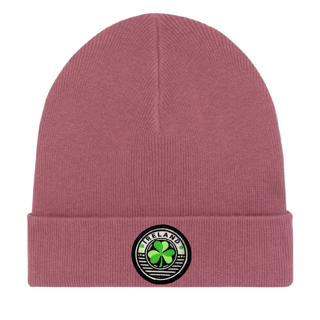 Ireland Circle Shamrock Organic Cotton Beanie
