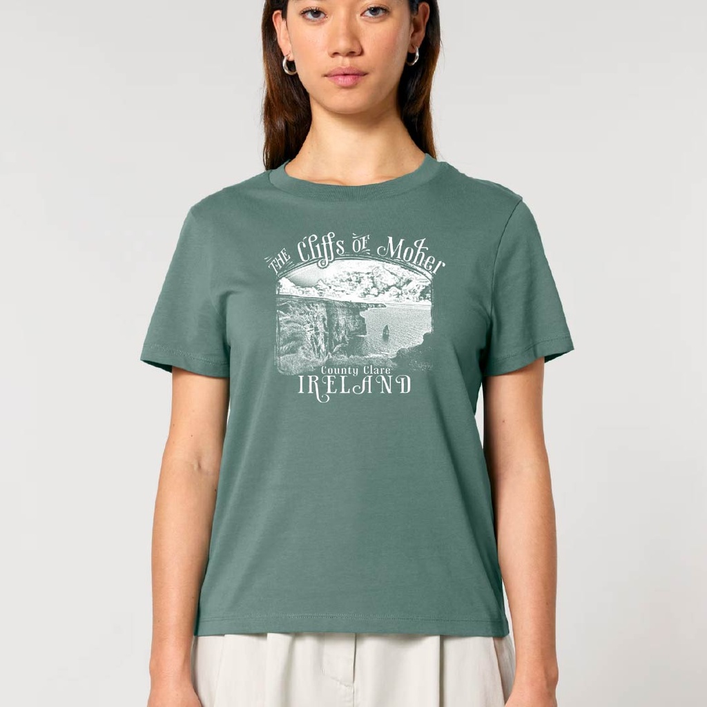 Monochrome Moher Cliffs Organic Women's T-Shirt