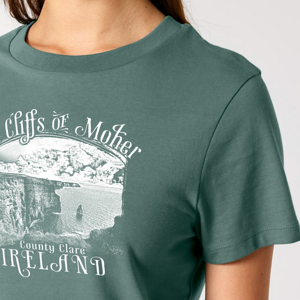 Monochrome Moher Cliffs Organic Women's T-Shirt