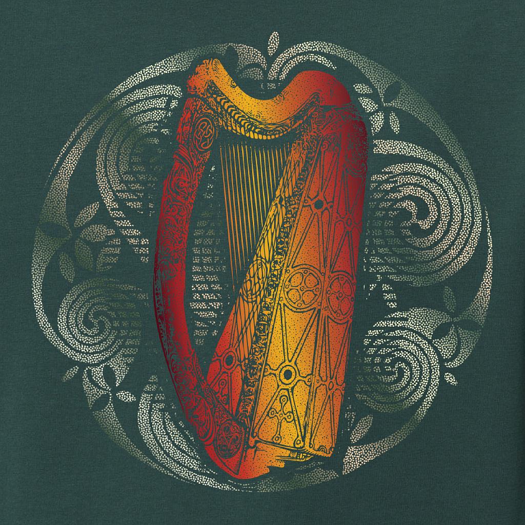 Celtic Harp Organic Unisex T-Shirt
