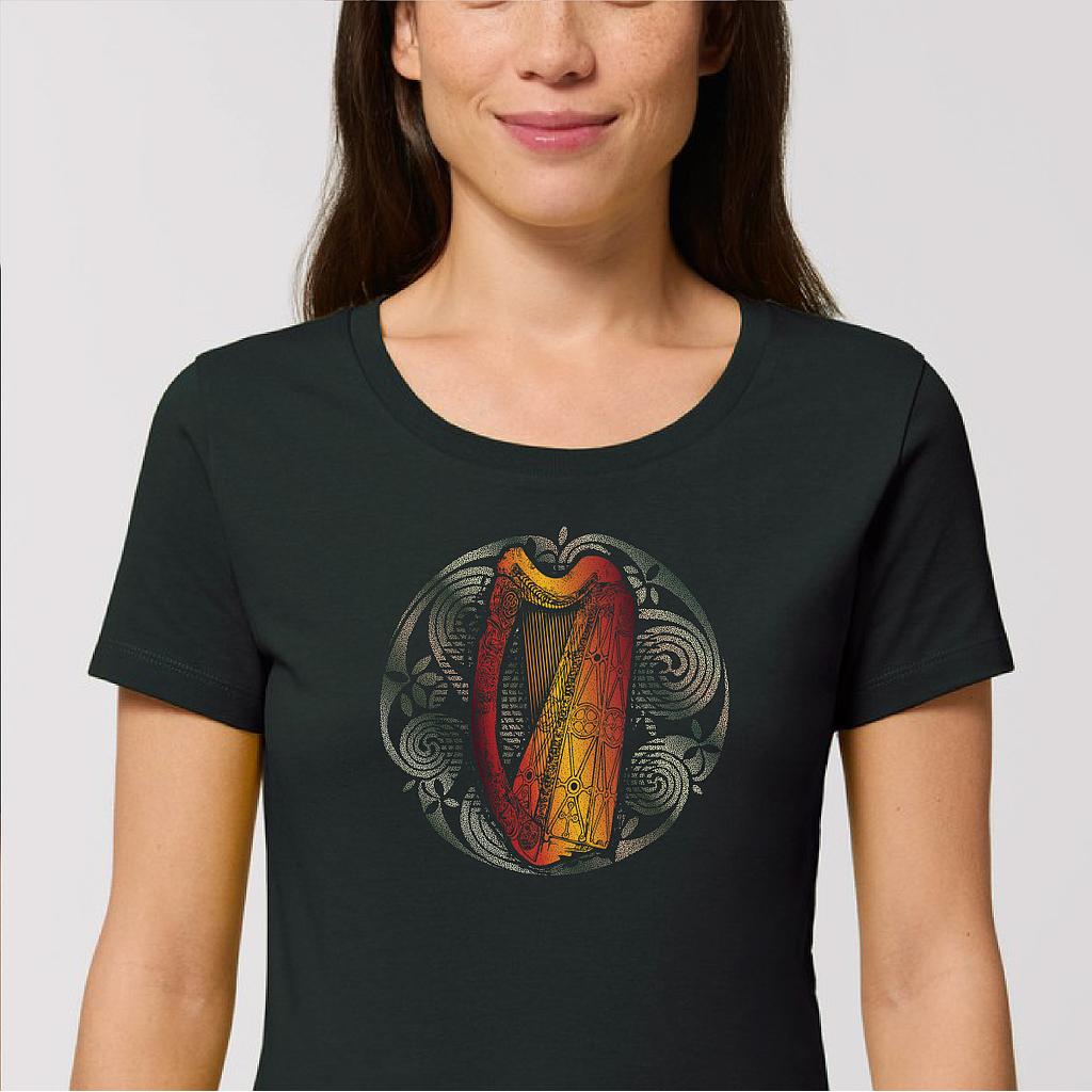Celtic Harp Organic Women's T-Shirt