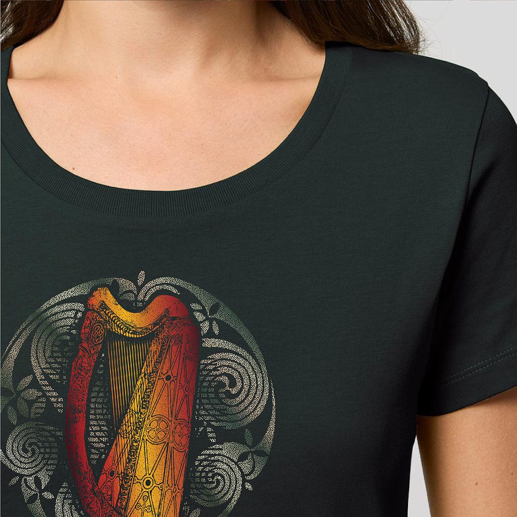 Celtic Harp Organic Women's T-Shirt