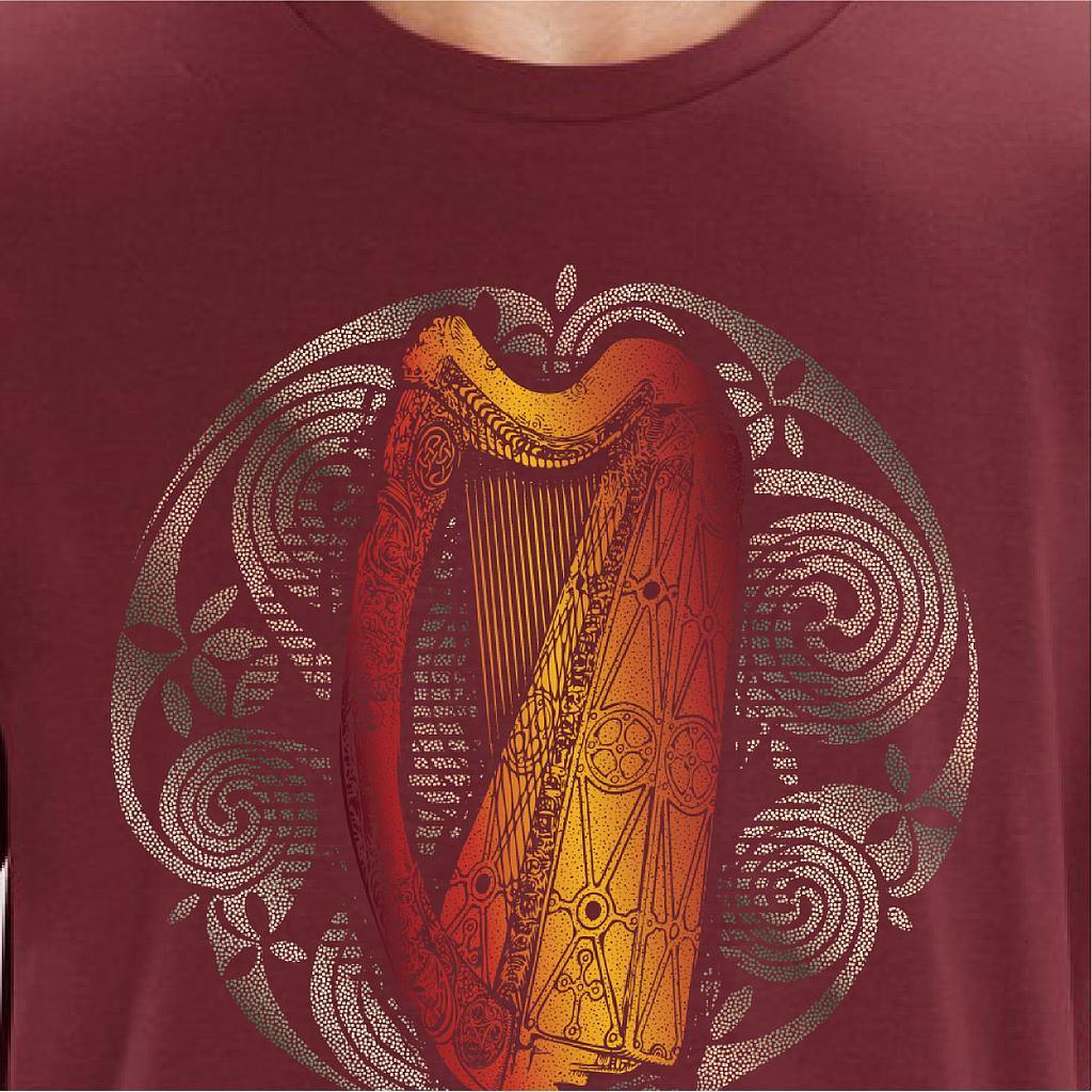 Celtic Harp Organic Women's T-Shirt